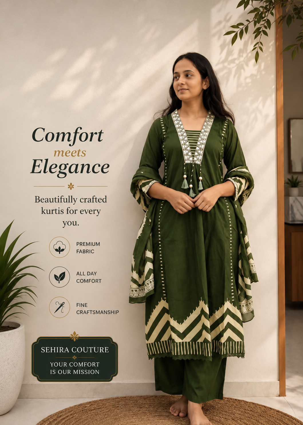 Premium Green Kurti